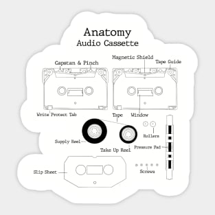 Anatomy of Audio Cassette Tape Sticker